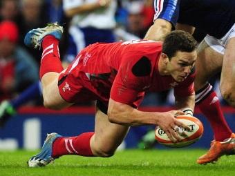 George North powers over for Wales against France